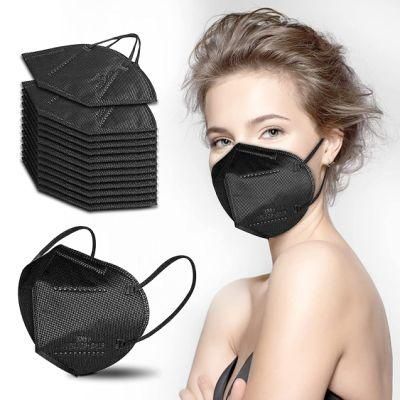 Popular Single Used Disposable KN95 Mask in Black