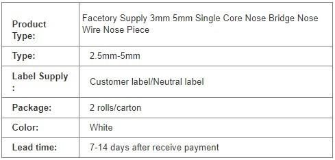 Good Selling Single Double Core All Plastic Nose Clip Nose Wire Manufacturer