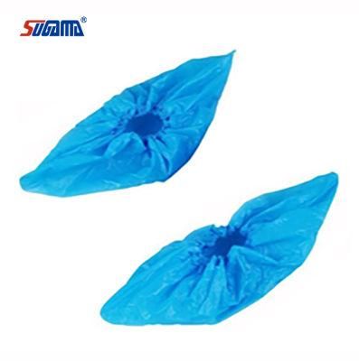 High Quality Disposable CPE Plastic Blue Shoe Cover
