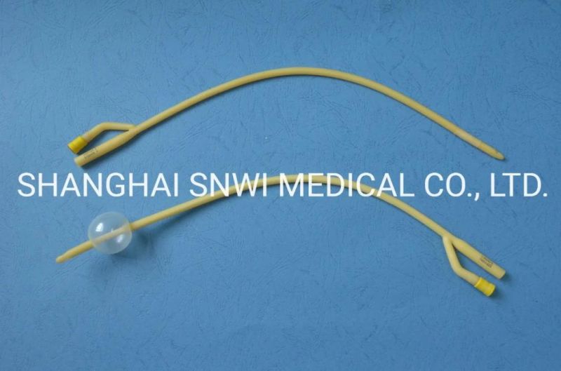 Medical Silicone Coated Eo Sterile Urethral Catheter Latex Foley Catheter Urethral Probe Latex Catheter