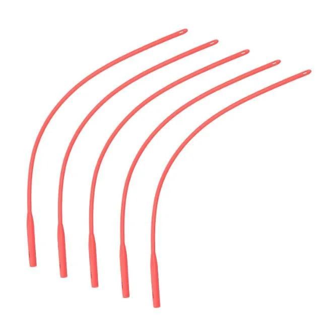 Red Urethral Catheter Red Latex Nelaton Catheter CE ISO
