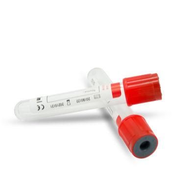 Medical Disposable Blood Collection vacuum Tube Pet or Glass Plain Tube Red Cap 2-10ml