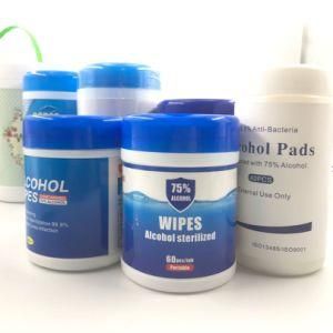 10*15cm, Bucket Packed 75% Alcohol Multi-Surface Disinfecting Wipes