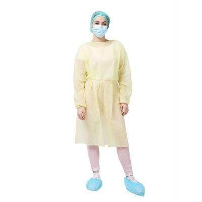 Disposable Isolation Gown Non Sterile with Knitted/Elastic Cuff PP+PE
