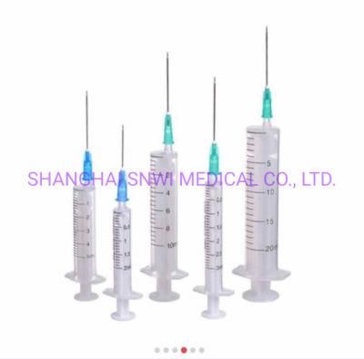 1ml 2ml 3ml 5ml 10ml 20ml 50ml 60ml Luer Lock or Luer Slip Medical Sterile Disposable Syringe with CE ISO