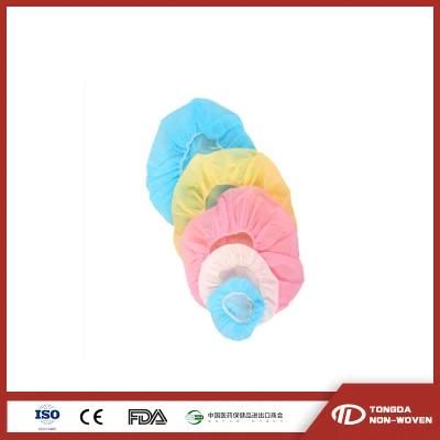 Disposable SMS Non Woven Strip Clip Cap Bouffant Head Cover Hair Net Surgical Doctor Hat Round Mob Cap