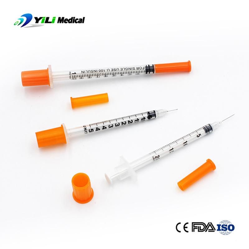 1ml Sterile Insulin Pen Syringe with Needle for Single Use