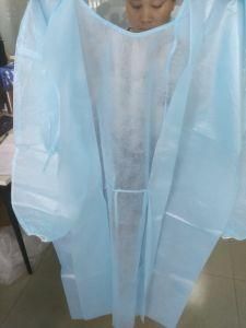 CPE Blue Protection Isolation Gown Disposable Gowns
