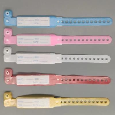 Card Insert Tpye Medical Adjustable PVC Child Patient Identification Bracelet