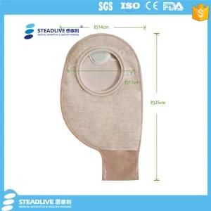 Reusable Non Straight Shape Two Piece Ostomy Pouch with Carbon Filter