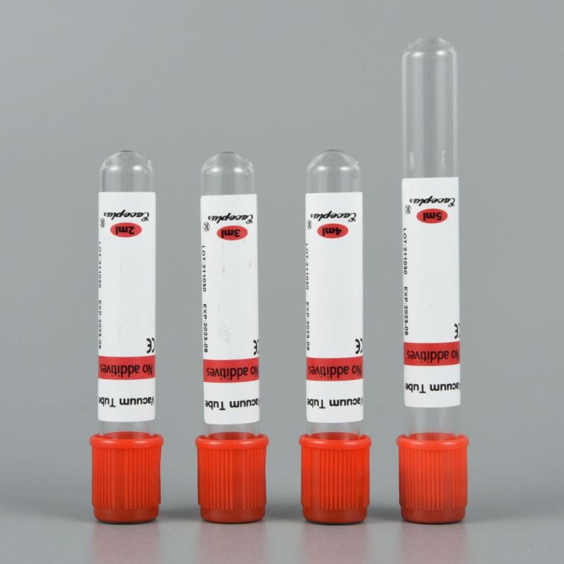 Siny China Supplier Red Plain Blood Collection Tube Disposable Medical Supplies Tube with CE