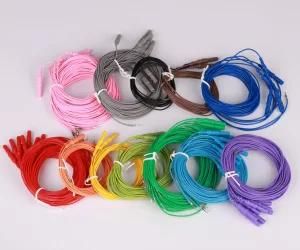 2 Pins Plug EEG/Aeeg/Veeg Electrode Cable, 1.5m Cable for EEG Cap, 10 Color