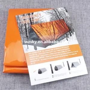 PE Mylar Emergency Thermal Survival Tent Emergency Tube Tent for Outdoor Camping