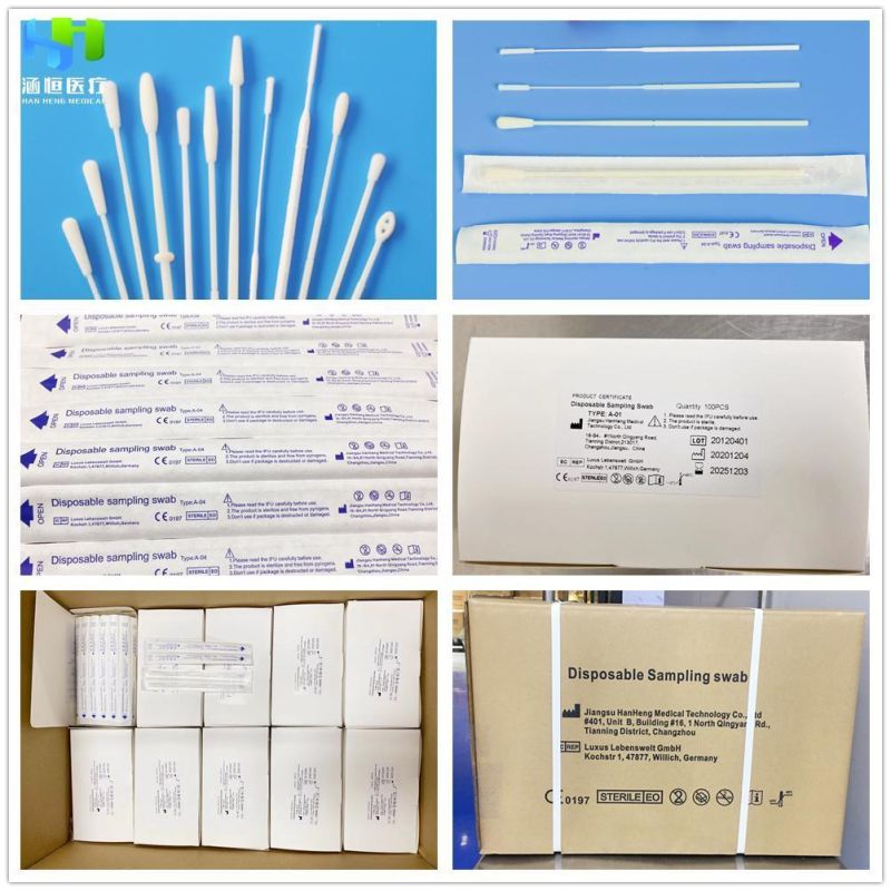 ISO White Saliva Sampling Foam Gamma Ray Sterilized Swab Virus Test Swab