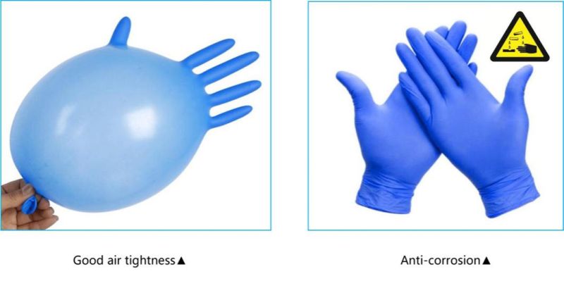 Factory Outlet Disposable Powder Free Nitrile Examination Blue Gloves