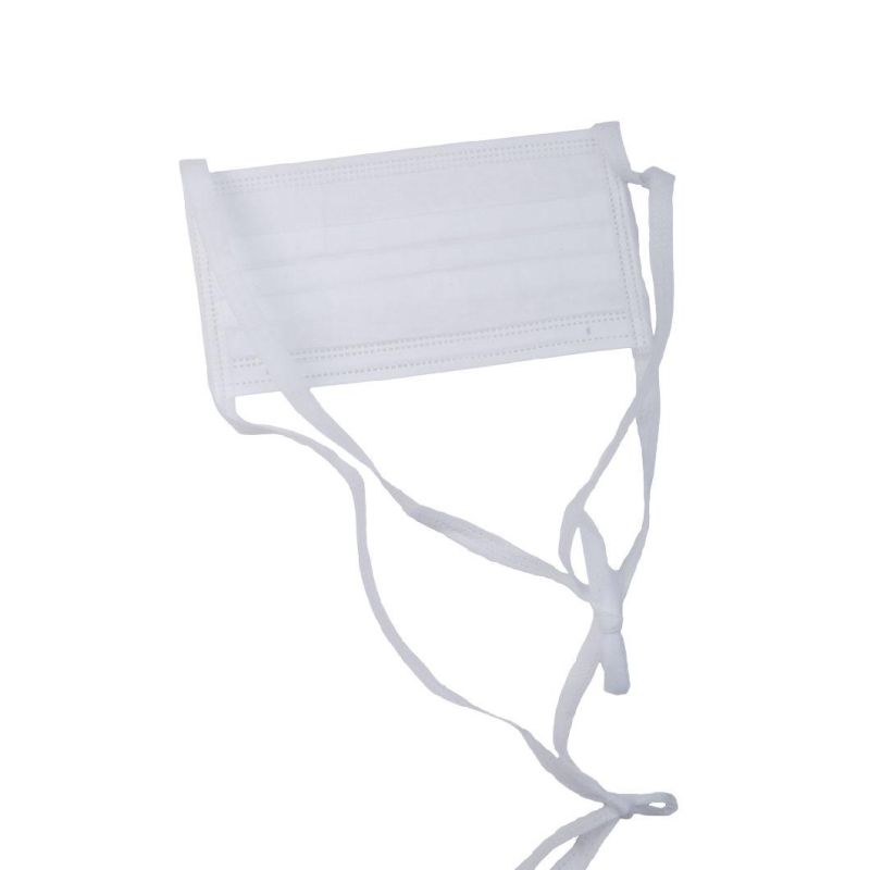 Hospital Use Tie-on Disposable Non-Woven 3 Ply Surgical Face Mask