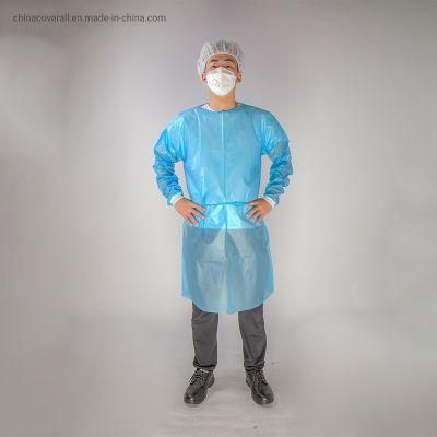Level 3 Navy Blue Waterproof PP+PE Laminated Disposable Isolation Gown