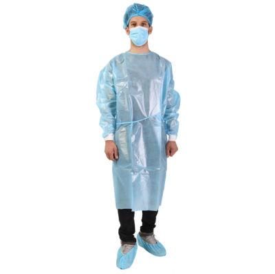 Good Feedback Blue Disposable Clothes Isolation Gown CPE Gown for Kitchen Dining Room Hospital