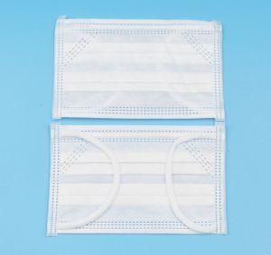Disposable Ear Loop 3 Ply Blue White Surgical Face Mask 510K
