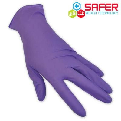 Medical Grade Violet Blue Exam Nitrile Disposable Glove En455