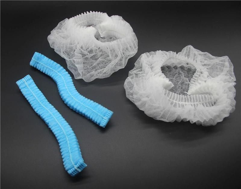 PPE Disposable Two Elastics Disposable Clip Cap Non Woven Made