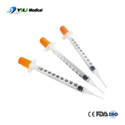 100iu 40iu Disposable Painless Diabetic Syringe with Needle