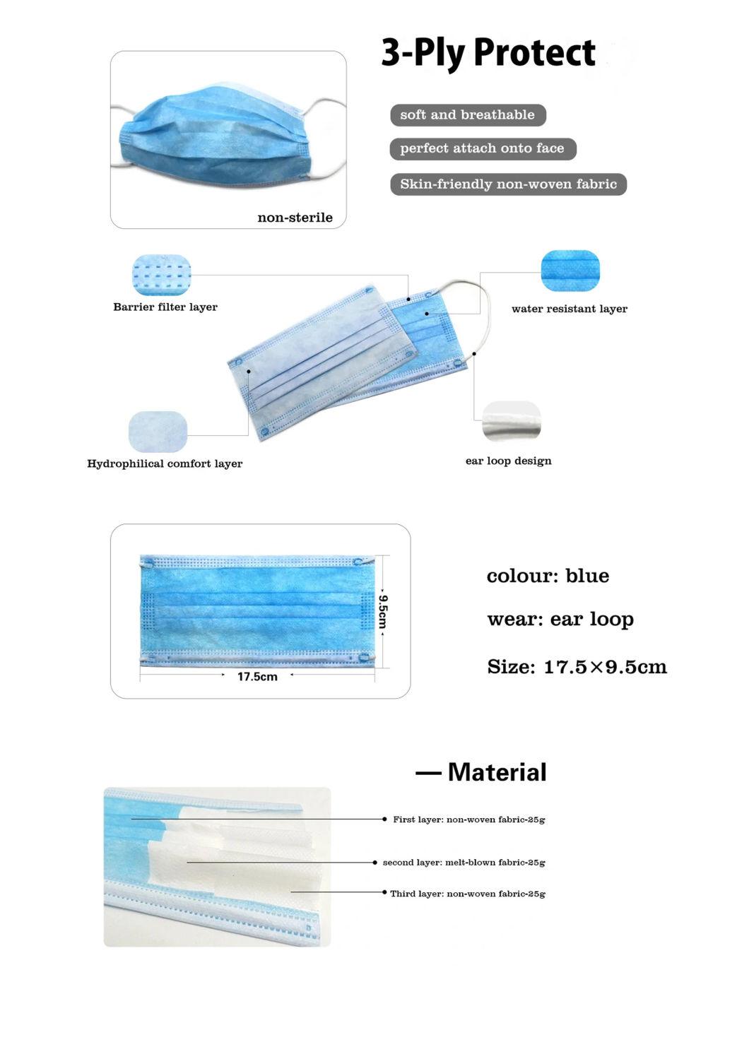 Daily Disposable Protective 3-Ply Ear-Loop Mask