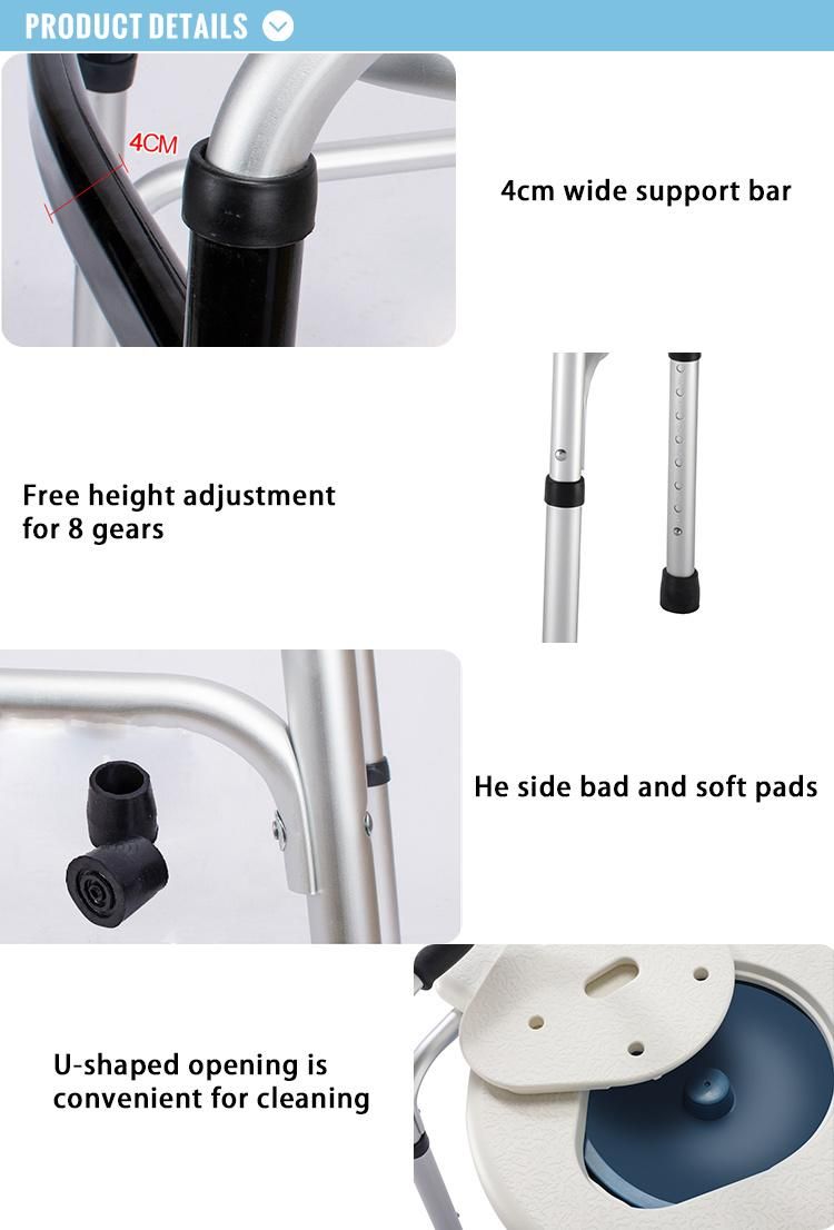 Bedside Folding Commode Toilet Chair Potty Bedpan for Adults Elderly Bedpan for Old People