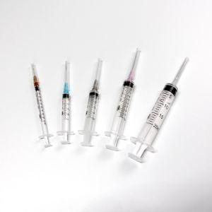 CE Approved Medical 1ml 3ml 5ml 10ml 20ml 60ml Plastic Luer Lock Slip Disposable Syringe with Needle or Without Needle