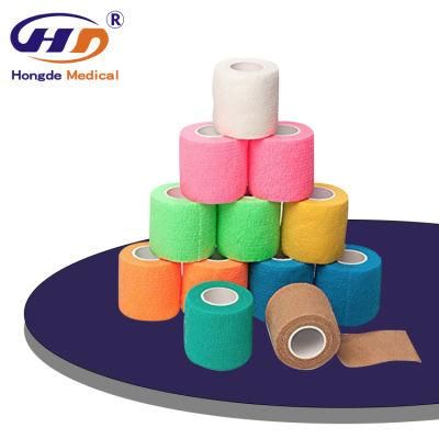HD5 Cheaper Price Cohesive Self Elastic Non Woven Adhesive Bandage 4&quot; X5yds