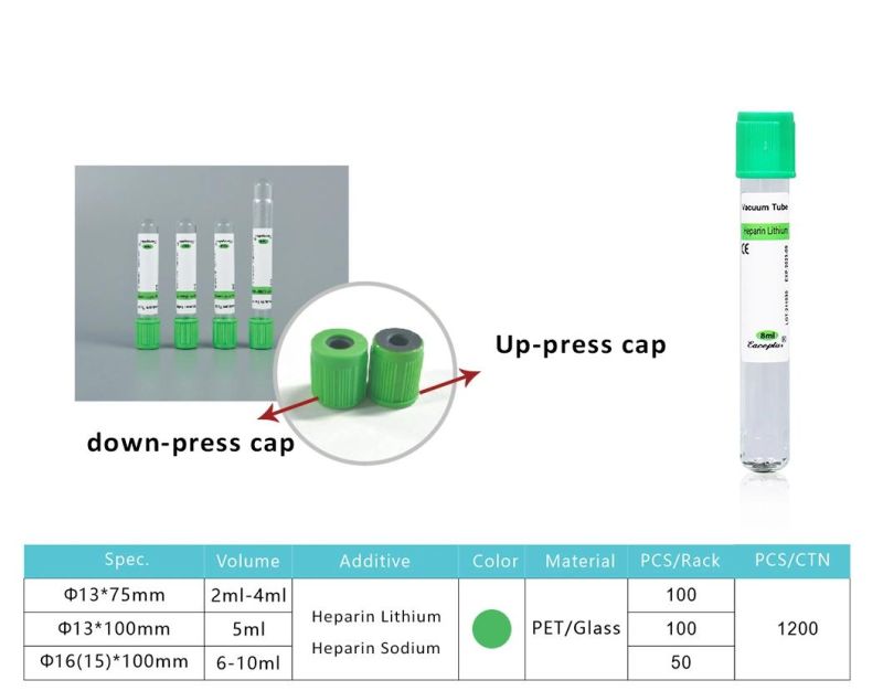 Siny Heparin Tube/Blood Sample Collection Tube with CE