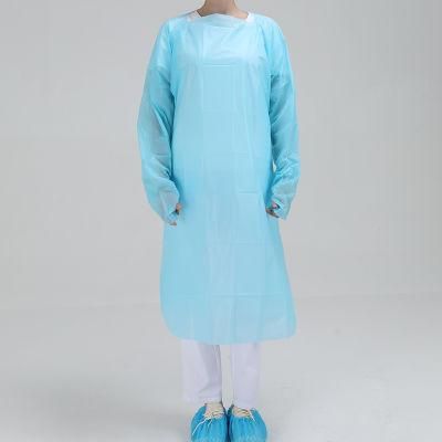 Gown Disposable Apron Clothes CPE/PE Plastic Gowns