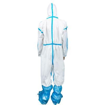 Medical Protective Clothing White 65GSM Disposable Non Woven Microporous Coverall