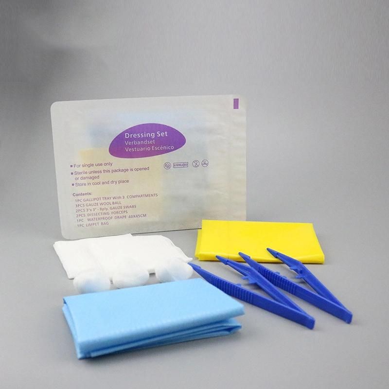 FDA CE ISO Approved Sterile Surgical Wound Dressing Kit Tray