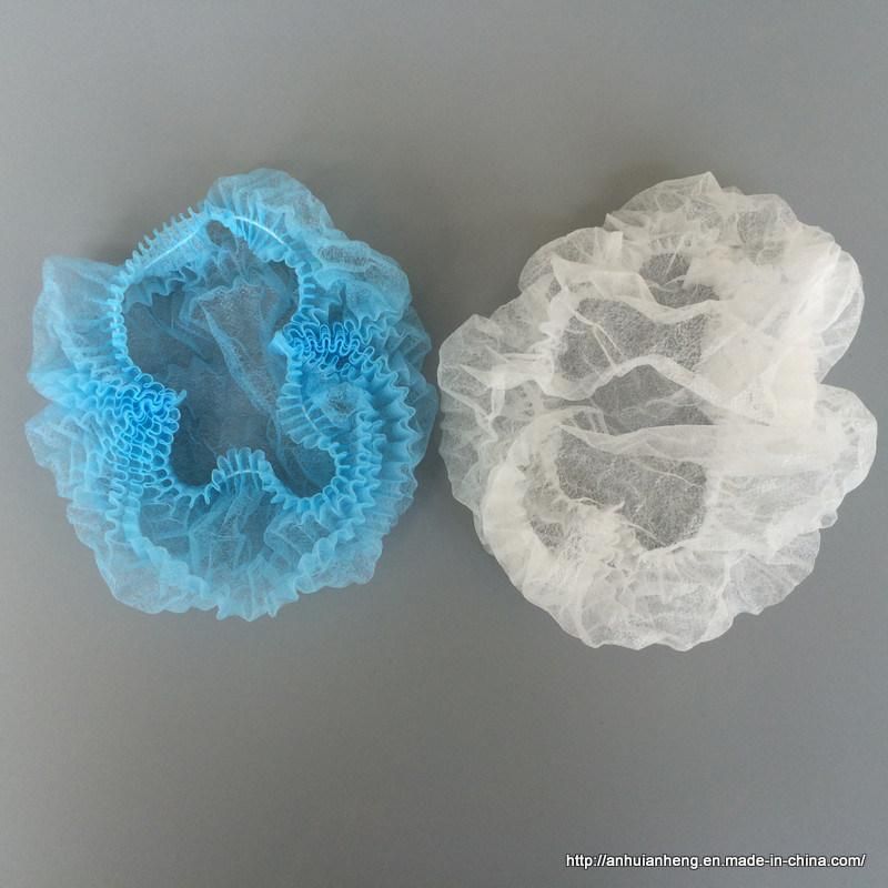 Disposable White Non Woven Mob Caps Hygiene/Catering/Factory Use