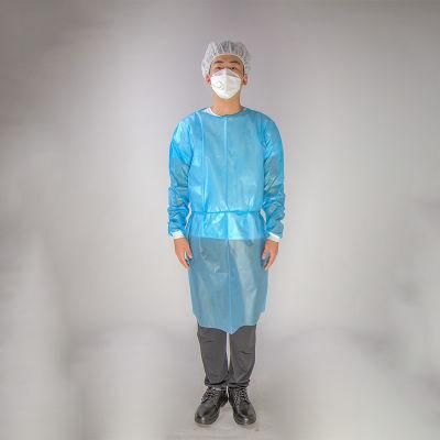 CE/FDA AAMI Level 1/2/3 Low Price Protective Clothes PP+PE Disposable Isolation Gown