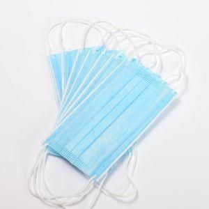 3ply Disposable Face Mask Non Woven Anti Flu Virus Dust Medical Surgical Mask with Elastic Ear Loop En14683 and Yy0469