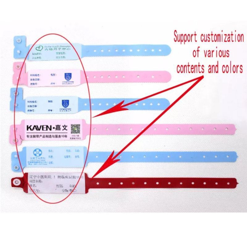 Hospital ID Wristband Vinyl Identification Bands Bracelet for Baby Children