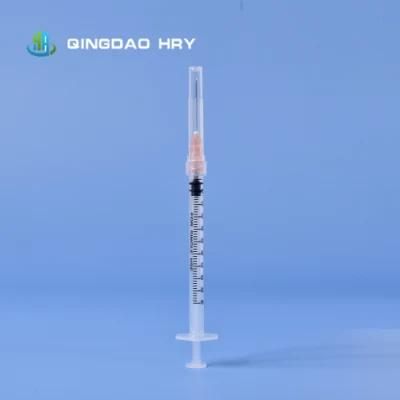 Ready Stock of 1ml Disposable Plastic Medical Luer Slip/ Lock Veterinary Injection Syringe with Needle