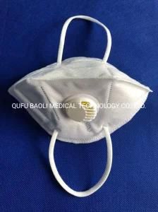 2020 China Wholesale Llower Price Flat-Fold Mask with a Valve KN95 FFP2 Face Mask