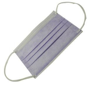 China Supply Disposable Purple Non Sterilization Non-Woven Face Mask for Medical Use