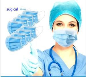 Sugical Mask OEM Non Woven Nose Bar Medical Pm 2.5 3 Layers 3ply Non Reusable