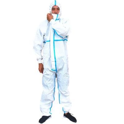 Nonwoven Safety Medical Protective Disposable Coverall Coveralls with Hood