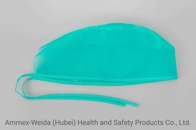 Disposable Use Hand-Made Back Ties Doctor Cap SMS/Non-Woven Round Doctor Cap