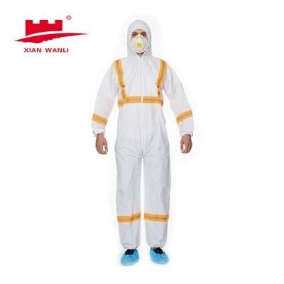 PPE Uniform Disposable Microporous Coverall Safety Workwear