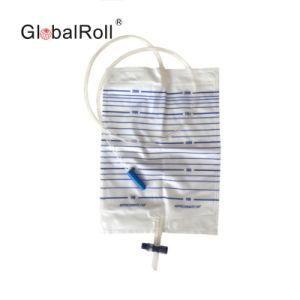 Sterile Disposable Plastic PVC 2000ml Urine Bags with T Outlet