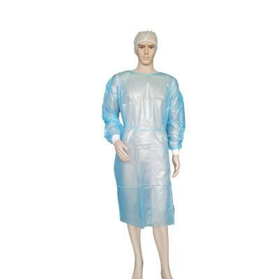PE Coated Disposable Isolation Barrier Gowns for Hospital