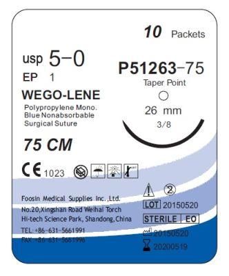 Good Quality Surgical Suture of Wego Polypropylene