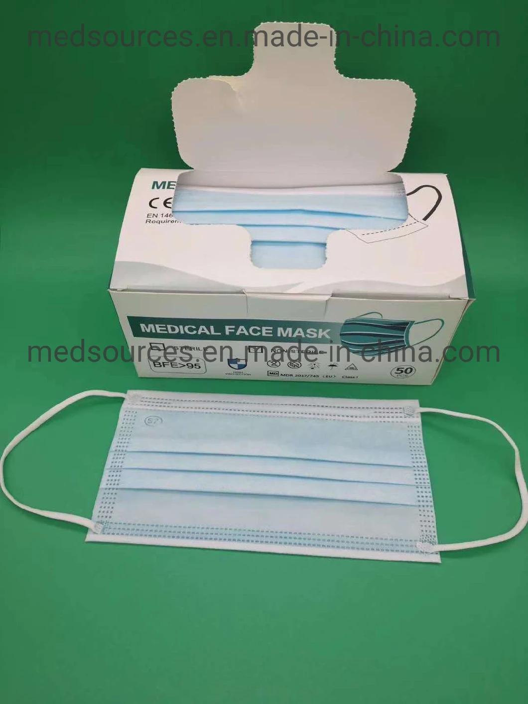 Surgical 3ply Disposable Face Mask with Elastic Ear-Loops/Tie-on (ms-f20)