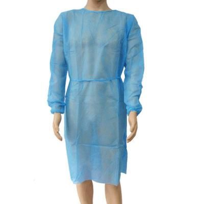 High Quality Disposable PP Medical Surgical Isolation Protective Clothing Gown